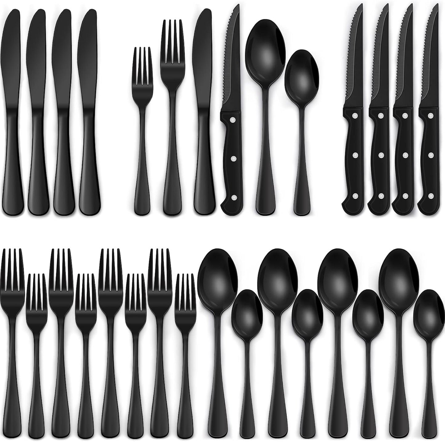 Premium Stainless Steel 24-Piece Cutlery Set for Home & Kitchen