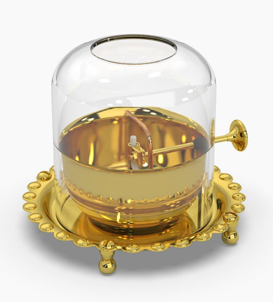 Akhand Brass Jyot Diya | Full Diya Set with Batti | Biggest Size (300ml)