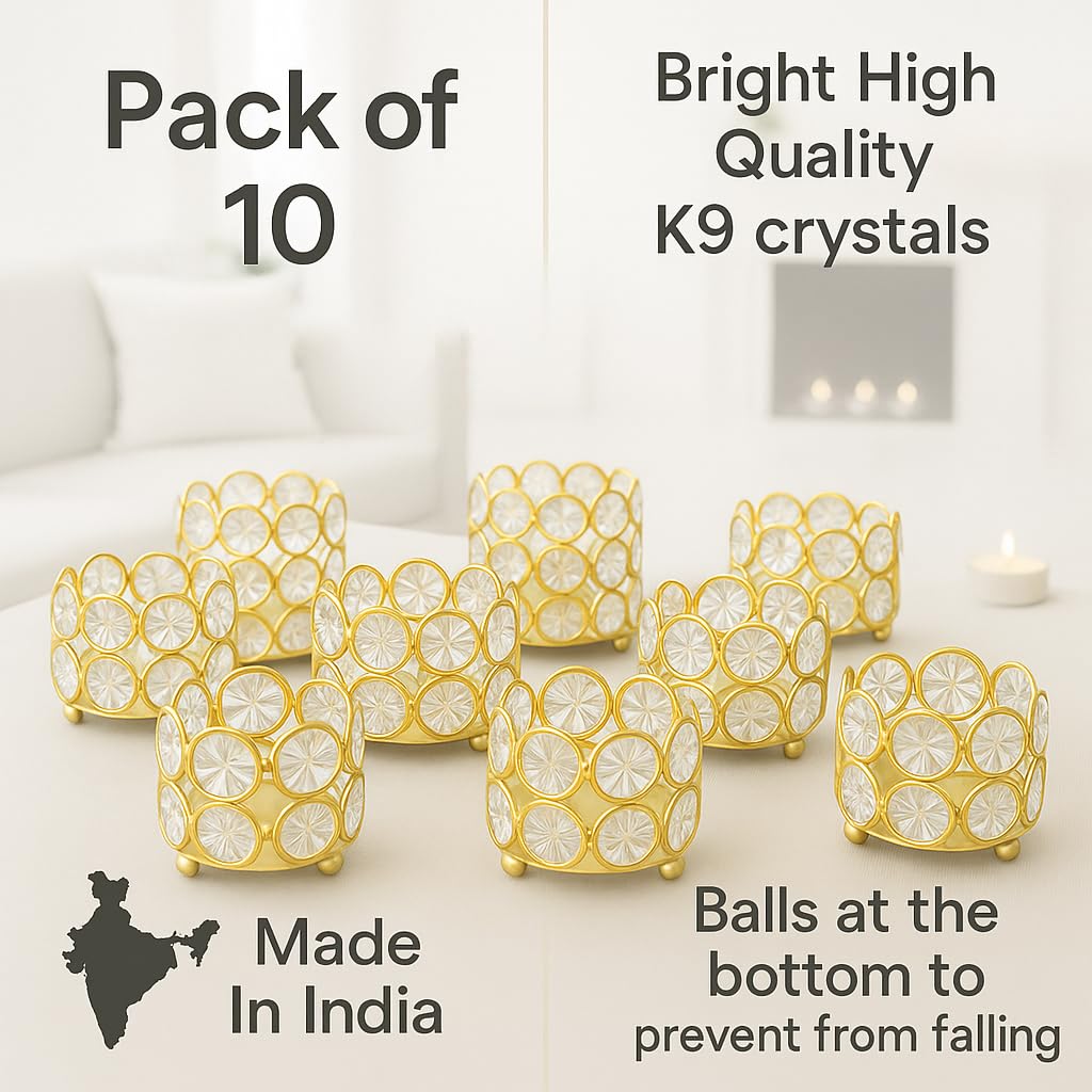 Crystal Candle Holder - Pack of 10