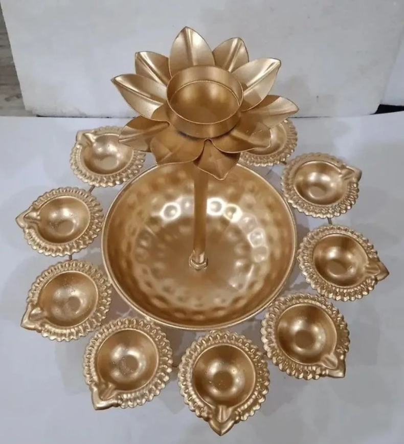 Diya Urli With Flower Candle Holder | Buy 1 Get 1 Free