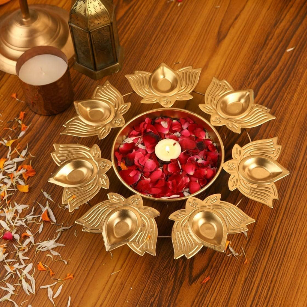 Kamal Diya Urli Bowl — Handcrafted Lotus Design