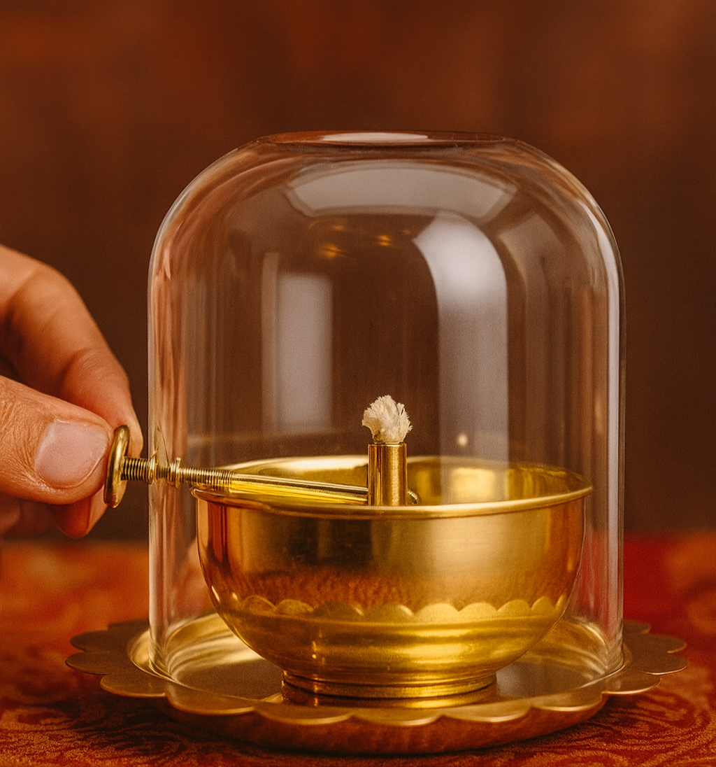Akhand Brass Jyot Diya | Full Diya Set with Batti | Biggest Size (300ml)