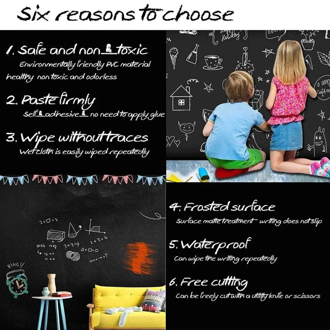 NewGen Educational Blackboard Roll┃Reusable + Free Chalks