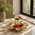 Diya Urli With Flower Candle Holder | Buy 1 Get 1 Free