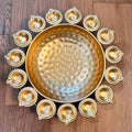 Diya Urli 16 Inch – 14 Diya Bowl | Premium Powder Coated | Gift Box Included
