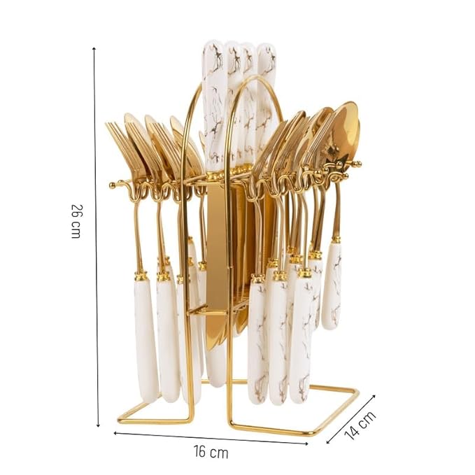 Premium Stainless Steel 24-Piece Cutlery Set for Home & Kitchen