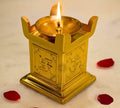 Brass Diya for Puja Pure Tulsi Deepak Oil Lamp for Diwali, Pooja Room, Home Temple Decoration Item