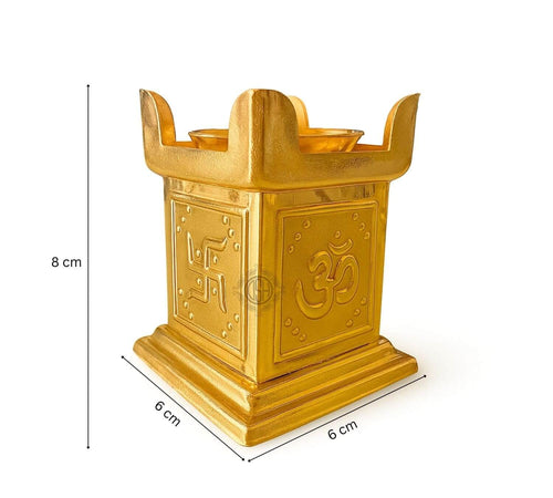 Brass Diya for Puja Pure Tulsi Deepak Oil Lamp for Diwali, Pooja Room, Home Temple Decoration Item